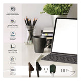 GoGreen Power Four-Outlet Surge Protector with Three USB Ports, 4 ft Cord Length Cord, 450 J, White (GGPGG1462USBC) Each