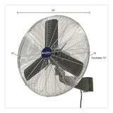 Global Industrial® Oscillating Wall Mount Fan, 24", 3 Speeds, Black (GBE607050) Each