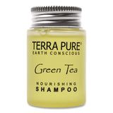 Diversified Hospitality Solutions Terra Pure Shampoo Jam Jar, Green Tea Lemongrass Scent, 1 oz Jar, 300/Carton (DHS007460) Case of 300