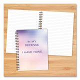 Willow Creek Press No Defense Undated Journal, Medium/College Rule, Pastel Multicolor Cover, (80) 8 x 6 Sheets (WPR55069) Each