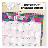 Willow Creek Press Geometric 2026 Spiral Wall Calendar, Geometric Artwork, 12 x 12, Multicolor Sheets, 12-Month (Jan to Dec): 2026 (WPR54734) Each