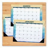 Willow Creek Press Beaches Monthly Desk Pad Calendar, 17 x 12, White/Multicolor Sheets, Black Headband/Corners, 12-Month (Jan to Dec) 2026 (WPR57070) Each