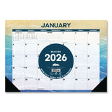 Willow Creek Press Beaches Monthly Desk Pad Calendar, 17 x 12, White/Multicolor Sheets, Black Headband/Corners, 12-Month (Jan to Dec) 2026 (WPR57070) Each