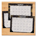 Willow Creek Press Celestial Small Monthly Desk Pad Calendar, 17 x 12, Black/Gold/Gray Sheets, Black Headband/Corners, 12-Month (Jan-Dec) 2026 (WPR57100) Each