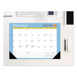 Willow Creek Press Punny Art of David Olenick Monthly Desk Pad Calendar, 17x12, White/Multicolor, Black Headband/Corners, 12-Month Jan-Dec 2026 (WPR57148) Each