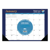 Willow Creek Press Punny Art of David Olenick Monthly Desk Pad Calendar, 17x12, White/Multicolor, Black Headband/Corners, 12-Month Jan-Dec 2026 (WPR57148) Each