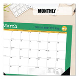 Willow Creek Press Punny Art of David Olenick Monthly Desk Pad Calendar, 17x12, White/Multicolor, Black Headband/Corners, 12-Month Jan-Dec 2026 (WPR57148) Each