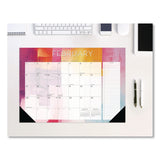 Willow Creek Press Abstract Art Small Monthly Desk Pad Calendar, 17x12, White/Multicolor Sheets, Black Headband/Corners, 12-Month (Jan-Dec) 2026 (WPR57391) Each