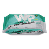 Carlisle WipesPlus Disinfecting Surface Wipes, 1-Ply, 7 x 8, Lemon, White, 80 Wipes/Refill Pack, 12 Packs/Carton (CFS37701) Case of 12