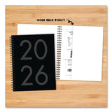 Willow Creek Press Black Weekly/Monthly Planner, 8.5 x 6.5, Black Cover, 12-Month (Jan to Dec): 2026 (WPR56646) Each