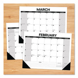 Willow Creek Press Basic Large Monthly Desk Pad Calendar, 22 x 17, White/Gray/Black Sheets, Black Headband/Corners, 12-Month (Jan to Dec) 2026 (WPR57209) Each