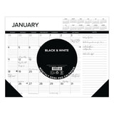 Willow Creek Press Black-and-White with Lines Large Monthly Desk Pad Calendar, 22 x 17, White Sheets, Black Corners, 12-Month (Jan to Dec): 2026 (WPR57216) Each