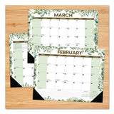 Willow Creek Press Eucalyptus Large Monthly Desk Pad Calendar, 22 x 17, White/Green Sheets, Black Headband/Corners, 12-Month (Jan to Dec) 2026 (WPR57223) Each