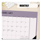 Willow Creek Press Modern Minimalist Large Monthly Desk Pad Calendar, 22x17, White/Teal Sheets, Black Headband/Corners, 12-Month (Jan-Dec) 2026 (WPR57230) Each