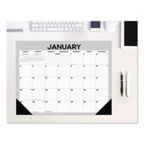 Willow Creek Press Perfect Pinstripe Large Monthly Desk Pad Calendar, 22x17, White/Gray Sheets, Black Headband/Corners, 12-Month (Jan-Dec) 2026 (WPR57261) Each