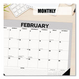 Willow Creek Press Perfect Pinstripe Large Monthly Desk Pad Calendar, 22x17, White/Gray Sheets, Black Headband/Corners, 12-Month (Jan-Dec) 2026 (WPR57261) Each
