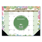 Willow Creek Press Succulents Large Monthly Desk Pad Calendar, 22 x 17, White/Multicolor Sheets, Black Headband/Corners, 12-Month (Jan-Dec) 2026 (WPR57285) Each