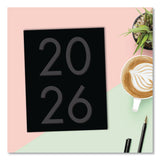 Willow Creek Press Basic Black Monthly Planner, 9.5 x 7.5, Black Cover, 12-Month (Jan to Dec): 2026 (WPR57032) Each