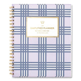 AT-A-GLANCE® Simplified Planner by Emily Ley: Academic Weekly/Monthly Book, 11 x 8.5, Lilac Plaid Cover, 12-Month: July 2025 to June 2026 (AAGEL39901A26) Each