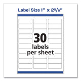 Avery® Easy Peel White Address Labels with Sure Feed Technology, Laser, 1 x 2.63, 30/Sheet, 100 Sheets/Pack, 5 Packs/Carton (AVE5160CT) Case of 15000