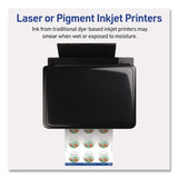 Avery® Waterproof Round Labels with Sure Feed Technology, Laser/Pigment-Based Inkjet, 2" dia, Matte White, 12/Sheet, 8 Sheets/Pack (AVE05657) Pack of 96