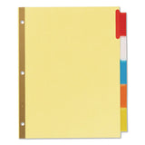 Avery® Insertable Big Tab Dividers, 5-Tab, Double-Sided Gold Edge Reinforcing, 11 x 8.5, Buff, Assorted Tabs, 48 Sets/Carton (AVE11109CT) Each