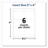 Avery® Name Badge Insert Refills, Horizontal, 3 x 4, White, 600/Pack (AVE35392) Pack of 600