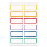Avery® No-Iron Fabric Labels, Rainbow Border, Handwrite Only, 0.75 x 1.75, White, 12/Sheet, 2 Sheets/Pack (AVE40706) Pack of 24
