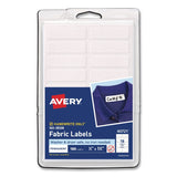 Avery® No-Iron Fabric Labels, Handwrite Only, 0.5 x 1.75, White, 18/Sheet, 10 Sheets/Pack (AVE40721) Pack of 180