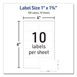 Avery® No-Iron Fabric Labels, Handwrite Only, 1 x 1.75, White, 10/Sheet, 10 Sheets/Pack (AVE40723) Pack of 100