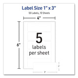 Avery® No-Iron Fabric Labels, Handwrite Only, 1 x 3, White, 5/Sheet, 10 Sheets/Pack (AVE40725) Pack of 50