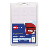 Avery® No-Iron Fabric Labels, Handwrite Only, Assorted Shapes and Sizes, White, 15/Sheet, 10 Sheets/Pack (AVE40726) Pack of 150