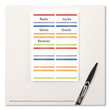 Avery® No-Iron Fabric Labels, Multicolored Border, Handwrite Only, 0.75 x 1.75, White, 12/Sheet, 2 Sheets/Pack (AVE40774) Pack of 24
