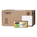 BIC® Round Stic Xtra Life Ballpoint Pen, Stick, Medium 1 mm, Blue Ink, Translucent Blue Barrel, 12/Box, 36 Boxes/Carton (BICGSM11BECT) Each