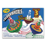 Crayola® Colourwhirls Toy with (3) Rip-Cord Spinners and (3) Ultra-Clean Washable Markers, Ages 6 and Up, 12 Pieces (CYO747647) Pack of 3