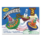 Crayola® Colourwhirls Toy with (3) Rip-Cord Spinners and (3) Ultra-Clean Washable Markers, Ages 6 and Up, 12 Pieces (CYO747647) Pack of 3