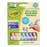 Crayola® Toddler Friendly Ultra-Clean Washable Markers, Broad Crush-Resistant Dot Tips, Assorted Colors, 8/Pack (CYO811548) Pack of 8