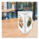deflecto® Tabletop Three-Sided Sign Holder, 4 x 6 Insert, Clear (DEFPX04846) Each