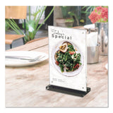 deflecto® Acrylic Tabletop Sign Holder, 4 x 6 Insert, Clear (DEFWP249TR46B) Each