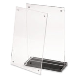 deflecto® Acrylic Tabletop Sign Holder, 4 x 6 Insert, Clear (DEFWP249TR46B) Each