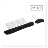 Mind Reader Memory Foam Gaming Ergonomic Keyboard and Mouse Wrist Rest Set, Black (EMSWRESTGELBLK) Each