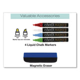 Excello Global Products® Magnetic Tabletop Chalkboard, Black Surface, Brown Wood Frame, 11 x 15 (EXOEGPHD0100S) Each