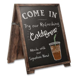 Excello Global Products® Desktop A-Frame Chalkboard, Black Surface, Brown Wood Frame, 13 x 14.5 x 17 (EXOEGPHD0547) Each