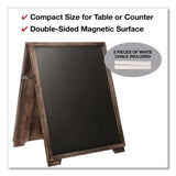 Excello Global Products® Desktop A-Frame Chalkboard, Black Surface, Brown Wood Frame, 13 x 14.5 x 17 (EXOEGPHD0547) Each