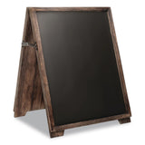 Excello Global Products® Desktop A-Frame Chalkboard, Black Surface, Brown Wood Frame, 13 x 14.5 x 17 (EXOEGPHD0547) Each