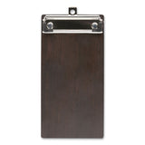 Excello Global Products® Check/Menu Holder, 4 x 8.1, Dark Woodgrain/Silver (EXOMENU4X8CB) Each