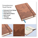 Global Printed Products Travel Planner, Three Two Week Trips: 14 Subsections/Trip, Tropical Flight Artwork, 7 x 5, Distressed Brown Cover, Undated (GPUGPP0119A) Each