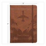 Global Printed Products Travel Planner, Three Two Week Trips: 14 Subsections/Trip, Tropical Flight Artwork, 7 x 5, Distressed Brown Cover, Undated (GPUGPP0119A) Each