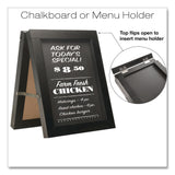 Excello Global Products® Double Sided A-Frame Chalkboard and Menu Holder, Black/Clear 8.5 x 11 Surface, Black Frame, 11 x 14 (GPUMENUAFRAME) Each