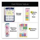 Global Printed Products Boho Ikat Academic Year Weekly/Monthly Planner, Floral Artwork, 8 x 5.5, Multicolor Cover, 14-Month: June 2025 to July 2026 (GPUNAD265883) Each